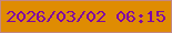 文字の大きさ：3、枠の色：c38783、背景の色：df8c02、文字の色：7f06a4 無料ブログパーツのブログ時計