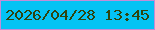 文字の大きさ：3、枠の色：c38dd8、背景の色：04c3f4、文字の色：2f440e 無料ブログパーツのブログ時計