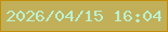 文字の大きさ：1、枠の色：c38e08、背景の色：c1b059、文字の色：bcf1d1 無料ブログパーツのブログ時計