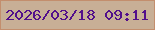 文字の大きさ：3、枠の色：c38e6d、背景の色：c8af96、文字の色：520e8b 無料ブログパーツのブログ時計