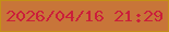 文字の大きさ：2、枠の色：c39016、背景の色：c87539、文字の色：cb1f3a 無料ブログパーツのブログ時計