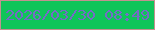 文字の大きさ：3、枠の色：c3918f、背景の色：0fc559、文字の色：756bc6 無料ブログパーツのブログ時計