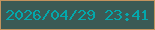 文字の大きさ：2、枠の色：c3935e、背景の色：3b5a55、文字の色：03a8ac 無料ブログパーツのブログ時計