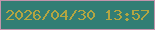 文字の大きさ：2、枠の色：c394ac、背景の色：327e74、文字の色：b3a542 無料ブログパーツのブログ時計