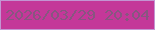 文字の大きさ：2、枠の色：c395d2、背景の色：c43899、文字の色：885680 無料ブログパーツのブログ時計