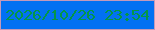 文字の大きさ：3、枠の色：c39aba、背景の色：0271f2、文字の色：049648 無料ブログパーツのブログ時計