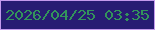 文字の大きさ：2、枠の色：c39aed、背景の色：271c73、文字の色：33935b 無料ブログパーツのブログ時計