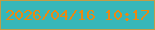 文字の大きさ：2、枠の色：c39c45、背景の色：37b7b9、文字の色：eb8812 無料ブログパーツのブログ時計