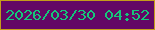 文字の大きさ：4、枠の色：c39d1a、背景の色：630765、文字の色：14c77a 無料ブログパーツのブログ時計