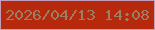 文字の大きさ：3、枠の色：c39dba、背景の色：b6290d、文字の色：9c7e65 無料ブログパーツのブログ時計