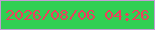 文字の大きさ：3、枠の色：c39dd6、背景の色：31cf53、文字の色：ed3e5e 無料ブログパーツのブログ時計