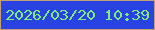 文字の大きさ：1、枠の色：c39f74、背景の色：2943e2、文字の色：7dee7d 無料ブログパーツのブログ時計