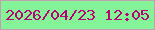 文字の大きさ：1、枠の色：c39fb0、背景の色：85f397、文字の色：b40474 無料ブログパーツのブログ時計
