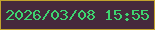 文字の大きさ：4、枠の色：c3a22d、背景の色：46293c、文字の色：3ed470 無料ブログパーツのブログ時計
