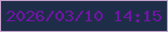 文字の大きさ：1、枠の色：c3a2c9、背景の色：1f2e48、文字の色：7115a6 無料ブログパーツのブログ時計