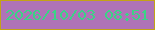 文字の大きさ：1、枠の色：c3a316、背景の色：af73b7、文字の色：3bd386 無料ブログパーツのブログ時計