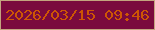 文字の大きさ：4、枠の色：c3a47e、背景の色：7a0a3d、文字の色：cd5604 無料ブログパーツのブログ時計