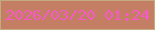 文字の大きさ：4、枠の色：c3ab7f、背景の色：c47e64、文字の色：f75ac6 無料ブログパーツのブログ時計