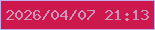 文字の大きさ：5、枠の色：c3adeb、背景の色：cd184e、文字の色：d194bc 無料ブログパーツのブログ時計
