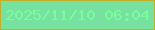 文字の大きさ：5、枠の色：c3ae27、背景の色：77e19f、文字の色：7afc9f 無料ブログパーツのブログ時計