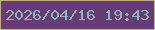 文字の大きさ：1、枠の色：c3af87、背景の色：673b76、文字の色：8cb9b6 無料ブログパーツのブログ時計