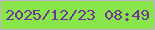 文字の大きさ：1、枠の色：c3b0c7、背景の色：88e64a、文字の色：713595 無料ブログパーツのブログ時計