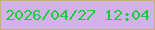 文字の大きさ：3、枠の色：c3b272、背景の色：d3b2e6、文字の色：18ce3c 無料ブログパーツのブログ時計