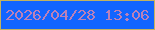 文字の大きさ：2、枠の色：c3b360、背景の色：1265ff、文字の色：bb81b8 無料ブログパーツのブログ時計