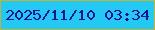 文字の大きさ：2、枠の色：c3b438、背景の色：23c8f3、文字の色：101495 無料ブログパーツのブログ時計