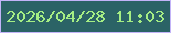文字の大きさ：4、枠の色：c3b4f8、背景の色：2b6366、文字の色：a5ee84 無料ブログパーツのブログ時計