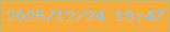 文字の大きさ：3、枠の色：c3b56a、背景の色：f6ac3d、文字の色：92caef 無料ブログパーツのブログ時計