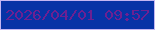 文字の大きさ：3、枠の色：c3b6f2、背景の色：0733a6、文字の色：6c2092 無料ブログパーツのブログ時計