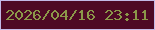 文字の大きさ：4、枠の色：c3b9e7、背景の色：4e0925、文字の色：8b9849 無料ブログパーツのブログ時計