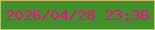 文字の大きさ：5、枠の色：c3bc60、背景の色：42902b、文字の色：f00c86 無料ブログパーツのブログ時計