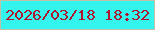 文字の大きさ：3、枠の色：c3bfa7、背景の色：34f5ee、文字の色：af1730 無料ブログパーツのブログ時計