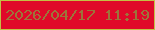 文字の大きさ：5、枠の色：c3c045、背景の色：e00929、文字の色：9c753a 無料ブログパーツのブログ時計