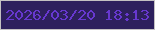 文字の大きさ：1、枠の色：c3c1c2、背景の色：2d205d、文字の色：6738d0 無料ブログパーツのブログ時計