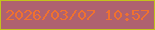 文字の大きさ：5、枠の色：c3c31b、背景の色：af626f、文字の色：f0712f 無料ブログパーツのブログ時計