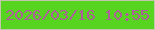 文字の大きさ：4、枠の色：c3c5ac、背景の色：56d41f、文字の色：af5e9c 無料ブログパーツのブログ時計