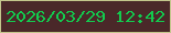 文字の大きさ：4、枠の色：c3c68c、背景の色：4a2829、文字の色：12cb4e 無料ブログパーツのブログ時計