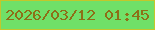 文字の大きさ：5、枠の色：c3c72b、背景の色：70e068、文字の色：8d6f17 無料ブログパーツのブログ時計