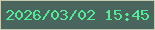 文字の大きさ：4、枠の色：c3cab0、背景の色：49655e、文字の色：53ec97 無料ブログパーツのブログ時計