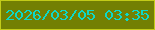 文字の大きさ：1、枠の色：c3cc19、背景の色：738003、文字の色：0cd9c9 無料ブログパーツのブログ時計
