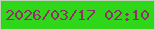文字の大きさ：1、枠の色：c3d0ba、背景の色：30d61a、文字の色：912f66 無料ブログパーツのブログ時計