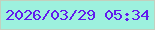 文字の大きさ：2、枠の色：c3d0be、背景の色：9df1de、文字の色：611ced 無料ブログパーツのブログ時計