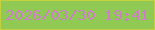 文字の大きさ：3、枠の色：c3d13e、背景の色：90ca55、文字の色：cd80c7 無料ブログパーツのブログ時計