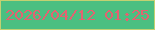 文字の大きさ：5、枠の色：c3d171、背景の色：4bbf81、文字の色：e36271 無料ブログパーツのブログ時計
