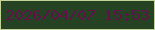 文字の大きさ：1、枠の色：c3d297、背景の色：254322、文字の色：60134a 無料ブログパーツのブログ時計