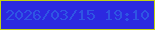 文字の大きさ：3、枠の色：c3d311、背景の色：2c29e0、文字の色：2f55e3 無料ブログパーツのブログ時計