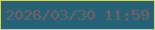 文字の大きさ：3、枠の色：c3d381、背景の色：256275、文字の色：766063 無料ブログパーツのブログ時計